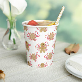 Gobelets En Papier Pain d'épices mignon Homme & Peppermenthe Candy No