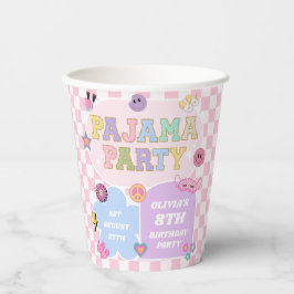 Gobelets En Papier Pajama Party Preppy Varsity Patch Anniversaire