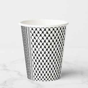 Gobelets En Papier Palestinienne Hatta Keffiyeh Kufiya Folk (2 Motifs