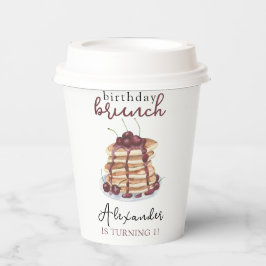 Gobelets En Papier Pancakes aquarelle fête d'anniversaire