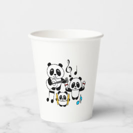 Gobelets En Papier Panda Band - 1000Pandas par Amanda Roos