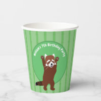 Panda Rouge Cute Personnalisé Anniversaire Personn