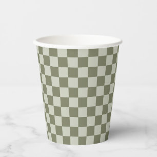 Gobelets En Papier Panneau de configuration Sage Green