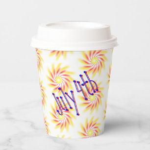 Gobelets En Papier Paper Cup - Fireworks pour la quatrième