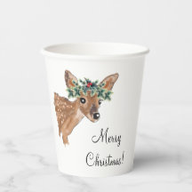 Papier personnalisé Fawn Deer Noël