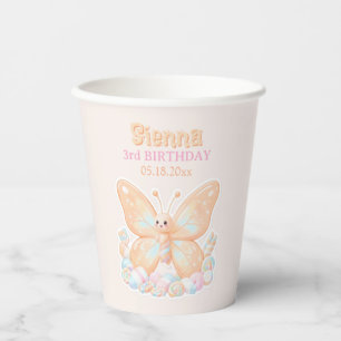 Gobelets En Papier Papillon Anniversaire Sorbet de Pêche
