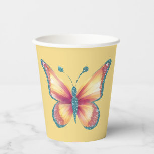 Gobelets En Papier Papillon gai