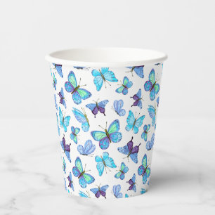 Gobelets En Papier Papillons colorés