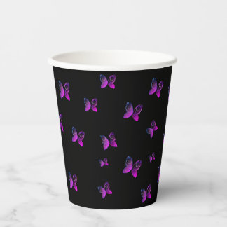 Gobelets En Papier papillons volants nature