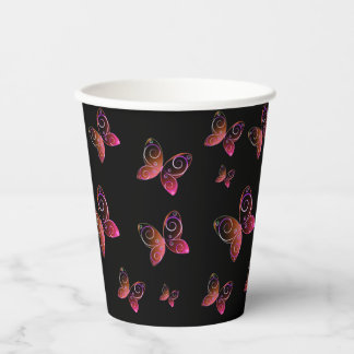 Gobelets En Papier papillons volants nature