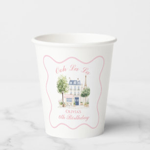 Gobelets En Papier Paris Anniversaire Café Parisien Tea Party