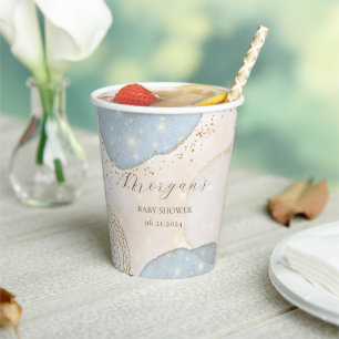 Gobelets En Papier Parties scintillant magique Abstrait Baby shower M