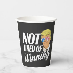 Gobelets En Papier Pas fatigué de gagner Trump Maga Jour de l'inaugur