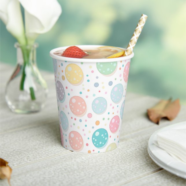 Gobelets En Papier Pastel Dots Motif non parfait (Insitu)
