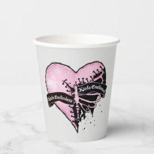 Gobelets En Papier Pastel Goth Heart   Émotionnel et sans émotion