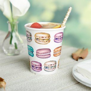 Gobelets En Papier Pastel Macaron Cookie Thème Anniversaire