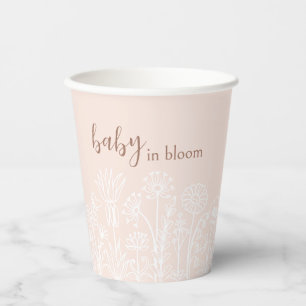 Gobelets En Papier Pastel Pink and White Baby in Bloom Cup