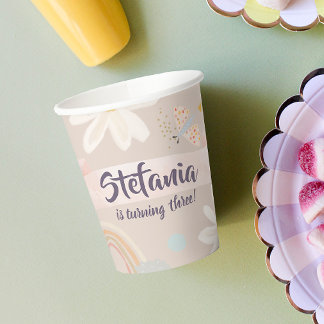 Gobelets En Papier Pastel Pink Girl Birthday Сustom Paper cup