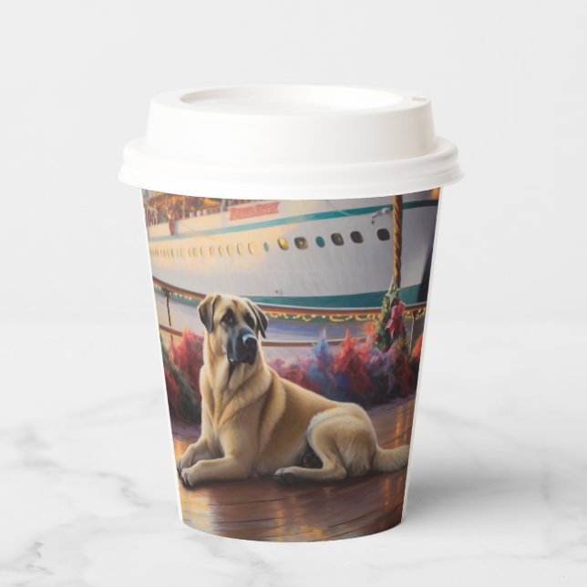 Gobelets En Papier Pasteur anatolien Croisière de Noël : Pawsome (Recto)