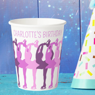 Gobelets En Papier Patinage artistique personnalisé groupe synchronis