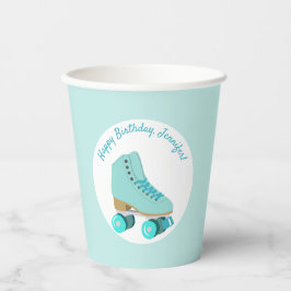 Gobelets En Papier Patinage turquoise Graphic Roller Patinage à thème