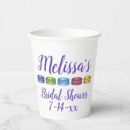 Gobelets En Papier Pâtisserie de Cookie Macaron Français Pastel Showe