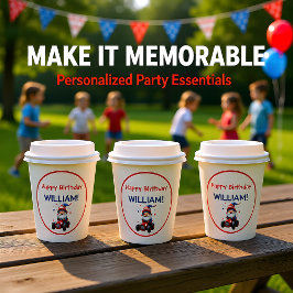 Gobelets En Papier Patriotic Gnome Kid's Birthday