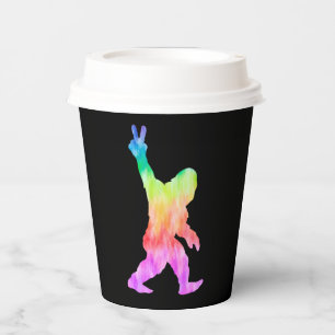 Gobelets En Papier Peace Love Bigfoot