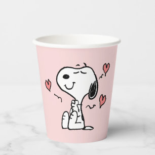 Gobelets En Papier Peanuts Snoopy Cœurs