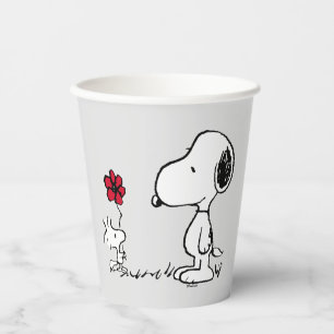 Gobelets En Papier Peanuts Snoopy & Woodstock Rouge & Noir