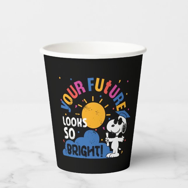 Gobelets En Papier Peanuts Snoopy Your Future Looks So Bright (Recto)