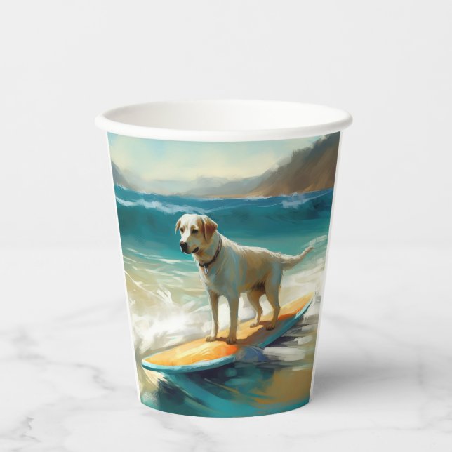 Gobelets En Papier Peinture Anatolie Shepherd Beach Surf (Recto)