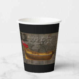 Gobelets En Papier Peinture de profil du navire Jersey