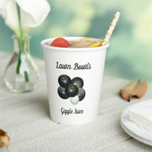 Gobelets En Papier Pelouse Bowles Giggle Juice, Papier-Party tasses