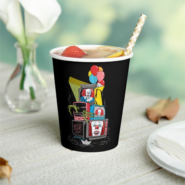 Gobelets En Papier Pennywise TV Stack classique - vous flotterez trop (Insitu)