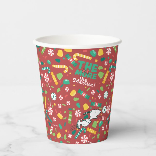 Gobelets En Papier Peppermint Dreams Snoopy Candy Motif (Recto)