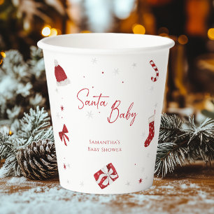 Gobelets En Papier Père Noël Baby Christmas Baby shower