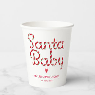 Gobelets En Papier Père Noël Baby Christmas Baby showers tasses