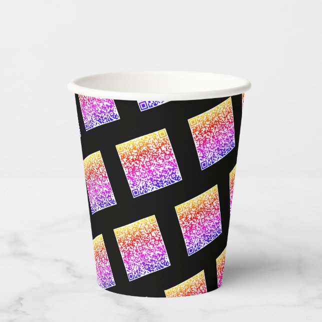 Gobelets En Papier Personnalisation de vos tasses de papier de code Q (Recto)