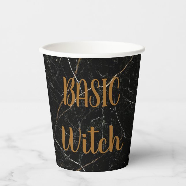Gobelets En Papier Personnalisé BASIC WITCH Chat Drôle Cool Aesthétiq (Recto)