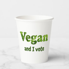 Gobelets En Papier Personnaliser Vegan Activist Voter