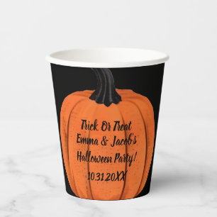 Gobelets En Papier Personnalisez votre Citrouille de fête d'Halloween