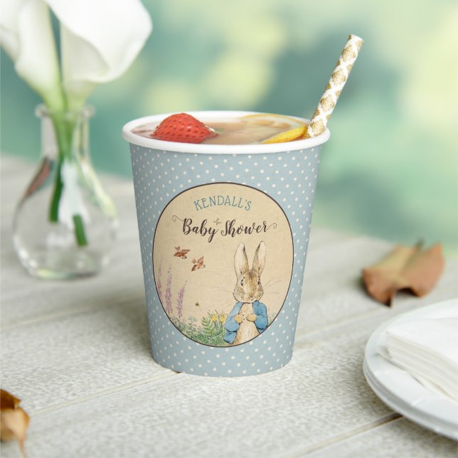 Gobelets En Papier Peter Rabbit | Baby shower garçon (Insitu)
