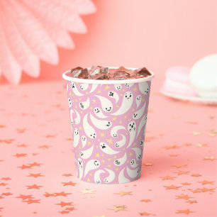 Gobelets En Papier Petit Baby shower Motif Boo Rose