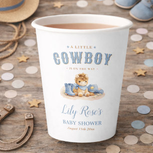 Gobelets En Papier Petit Cowboy En Route Fête De Bébé Garçon
