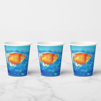 Gobelets En Papier Petit poisson orange