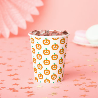 Gobelets En Papier Petite fille Citrouille Trick ou traitement