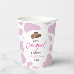 Gobelets En Papier Petite fille vaches Rodéo Rodéo Baby shower occide