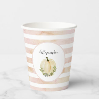 Gobelets En Papier Petites tasses Citrouilles roses Baby shower Autom