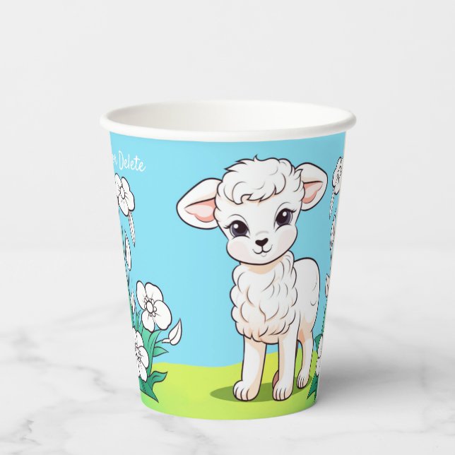 Gobelets En Papier Petites tasses de papier d'agneau (Verso)